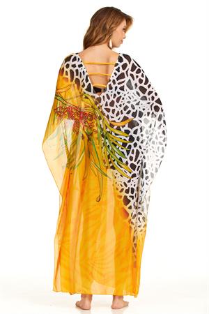 YELLOW LEOPARD KAFTAAN