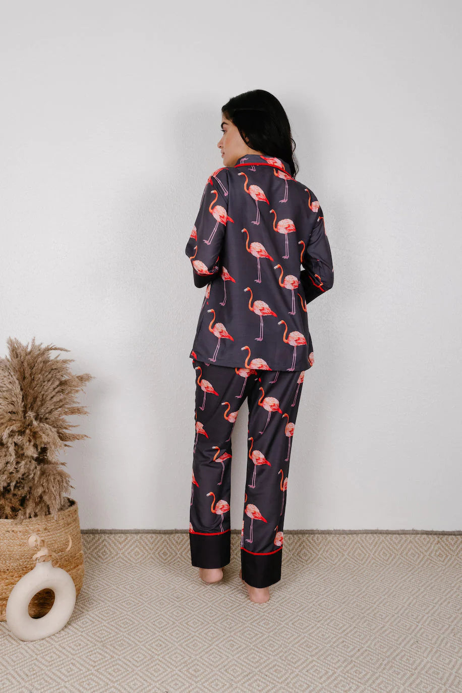 Night Of Flamingo Cotton PJ Set