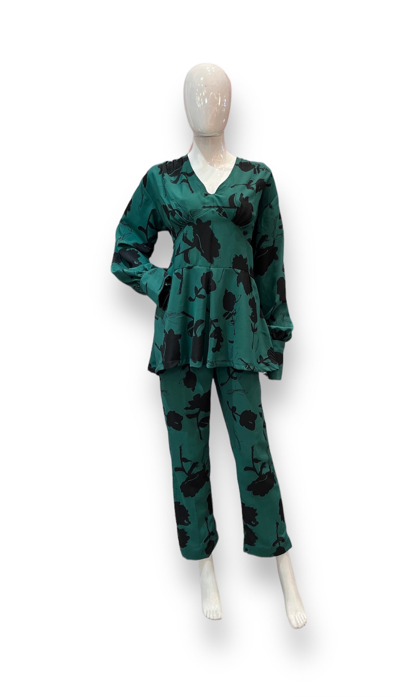 Green Floral Loungewear